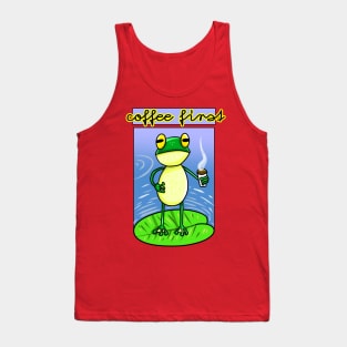 Coffee First frog Tank Top